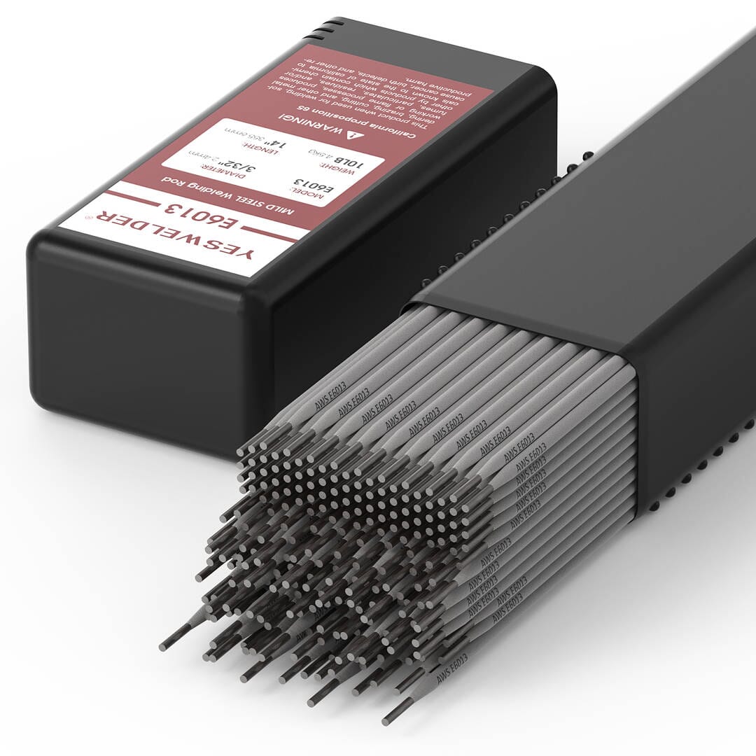 YESWELDER E6013 Welding Rods 1/8 Inch 5LB - Rutile Carbon Steel Stick Electrodes For All Position Welding