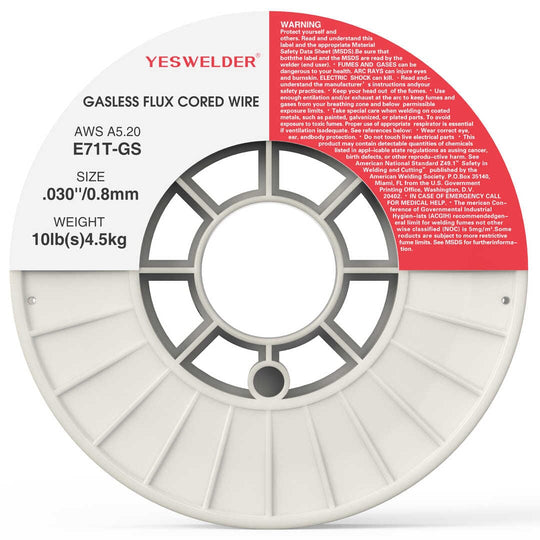 10-Pound Spool Of E71T-GS Gasless Flux-Core Welding Wire - .030 Inch Diameter, All-Position Wire Made In USA