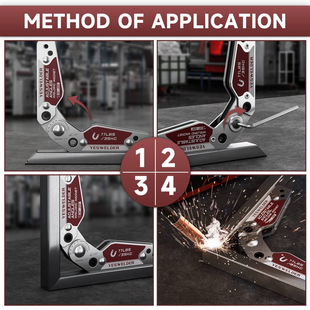 Adjustable Magnetic Welding Holder with Angle Scale – 48lbs / 77lbs 