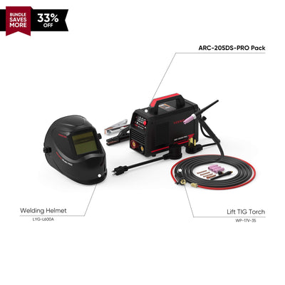 ARC-205DS-PRO Digital Display 110V/220V Stick & Lift TIG In One Stick Welder Hardware > Tools > Welders & Plasma Cutters YesWelder Welder+Promo Bundle｜ Only $160.28 (Save $78.69) 