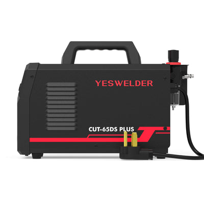 CUT-65DS-PLUS Plasma Cutter with Central-Connector Torch for Quick Heavy-Duty Cutting, Gouging and Marking
