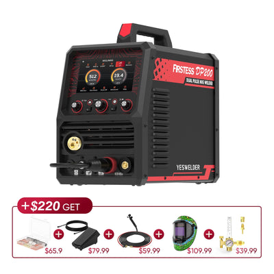 Firstess DP200-KS Multi-Process DualPulse™ MIG Welder Hardware > Tools > Welders & Plasma Cutters YesWelder Welder+Promo Bundle 