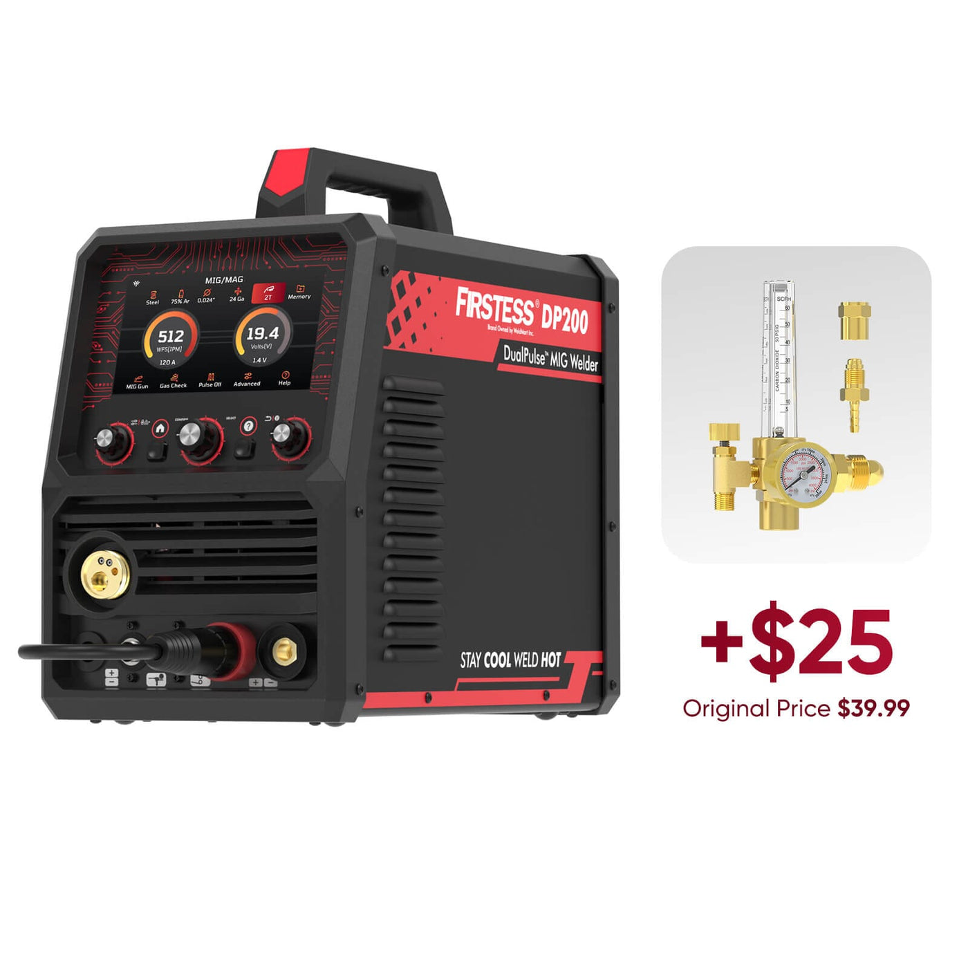 Firstess DP200 Multi-Process MIG Welder Hardware > Tools > Welders & Plasma Cutters YesWelder Welder+Regulator (+25USD) 