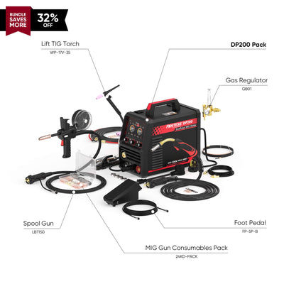 Firstess DP200 Multi-Process DualPulse™ MIG Welder Hardware > Tools > Welders & Plasma Cutters YesWelder Welder+Combo Bundle｜ Only $772.77 (Save $376.18) 