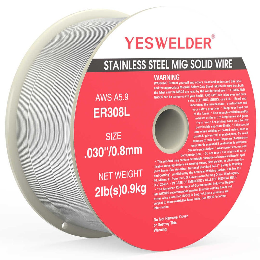 ER308L 2LB Spool Stainless Steel Solid MIG Welding Wire – YesWelder