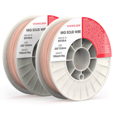 ER70S-6/10LB-0.8 .030" 10LB Spool Carbon Steel Solid MIG Welding Wire Hardware > Tool Accessories > Welding Wire YesWelder 2 PKS 