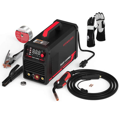 Flux-135-PRO 110V Digital Display Flux MIG/Lift TIG/Stick 3-in-1 Gasless MIG Welder Hardware > Tools > Welders & Plasma Cutters YesWelder Welder+Glove｜ Only $129.49 (Save $55.49) 