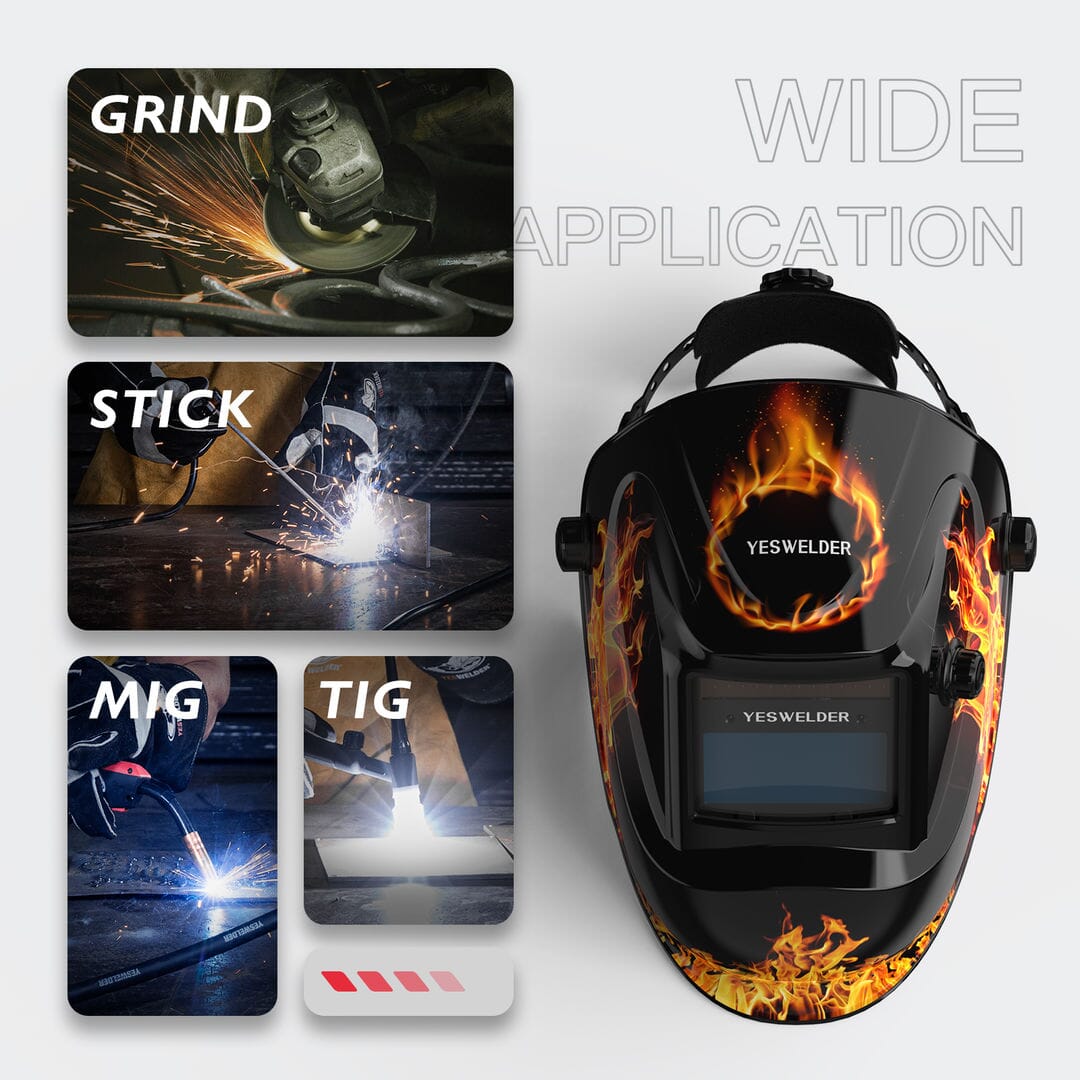 YESWELDER True Color Solar Powered Auto Darkening Welding Helmet