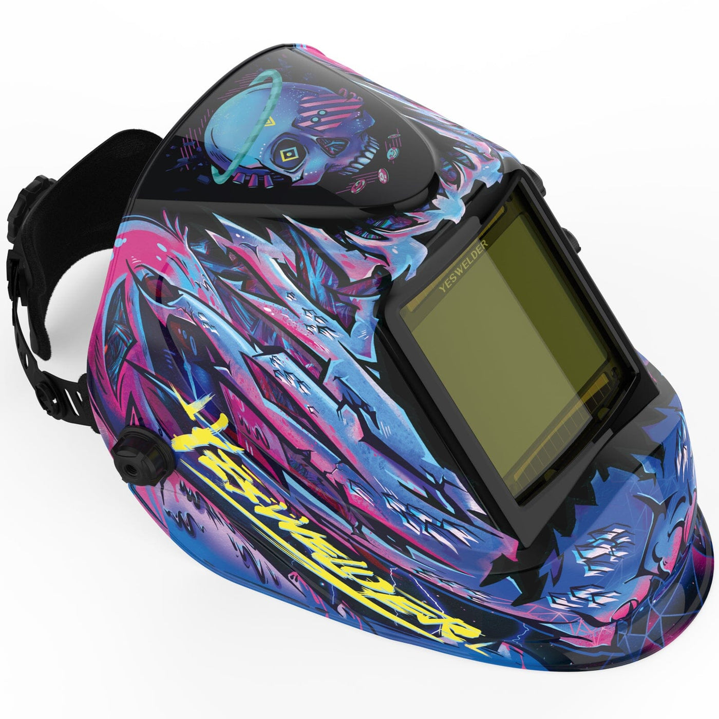 Auto Darkening Welding Helmet Cyberpunk Graphic
