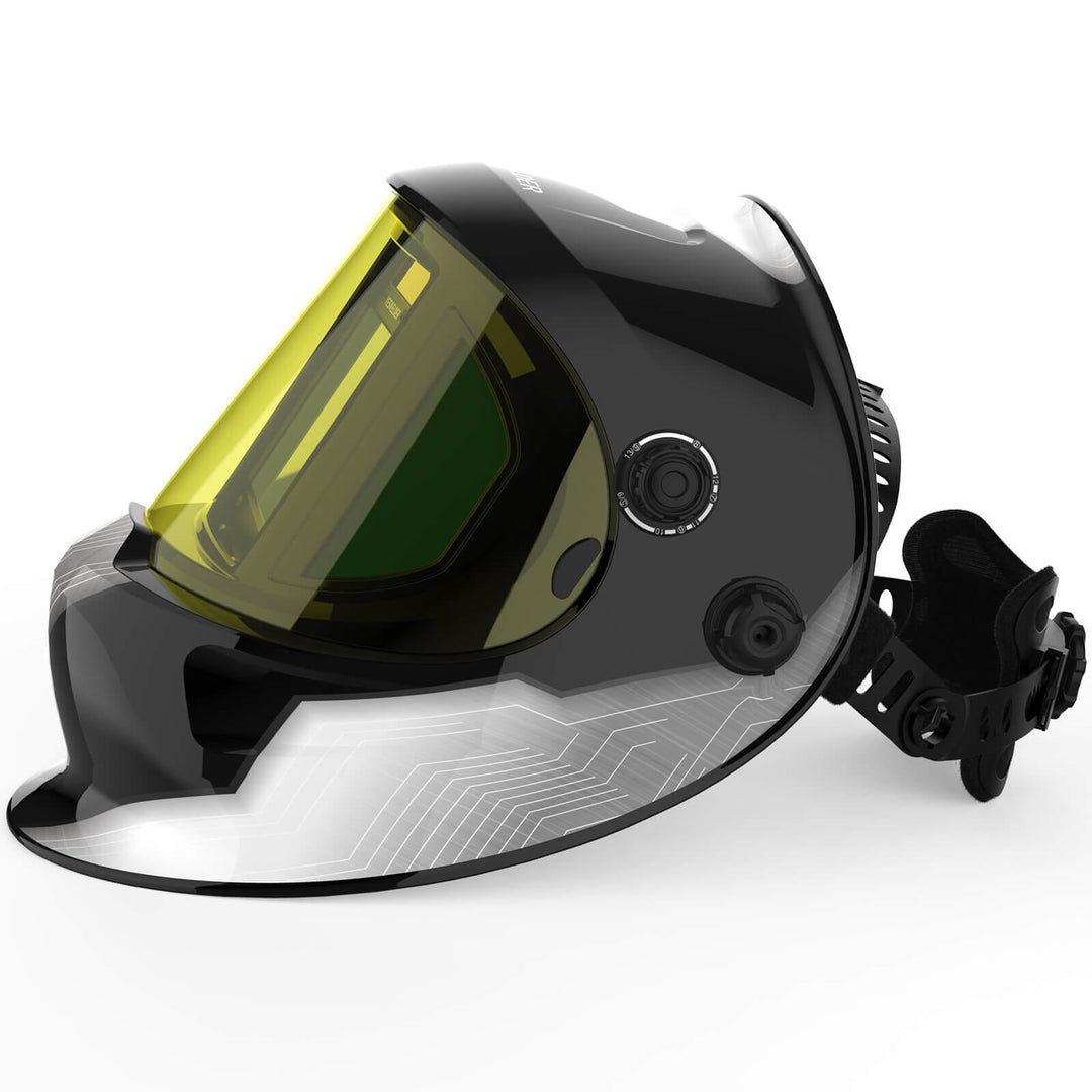 自動遮光溶接面 LYG-Q800D Auto Darkening, Panoramic View Welding Helmet Q800D | YesWelder