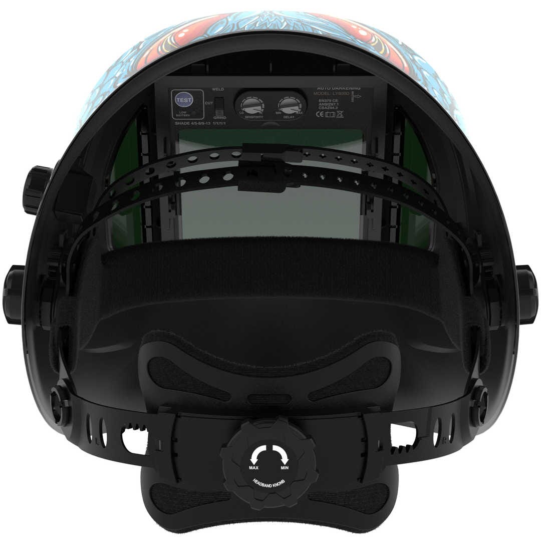 LYG-Q800D-SK Ellie J Customize Monster Graphic Auto-Darkening Welding – YesWelder