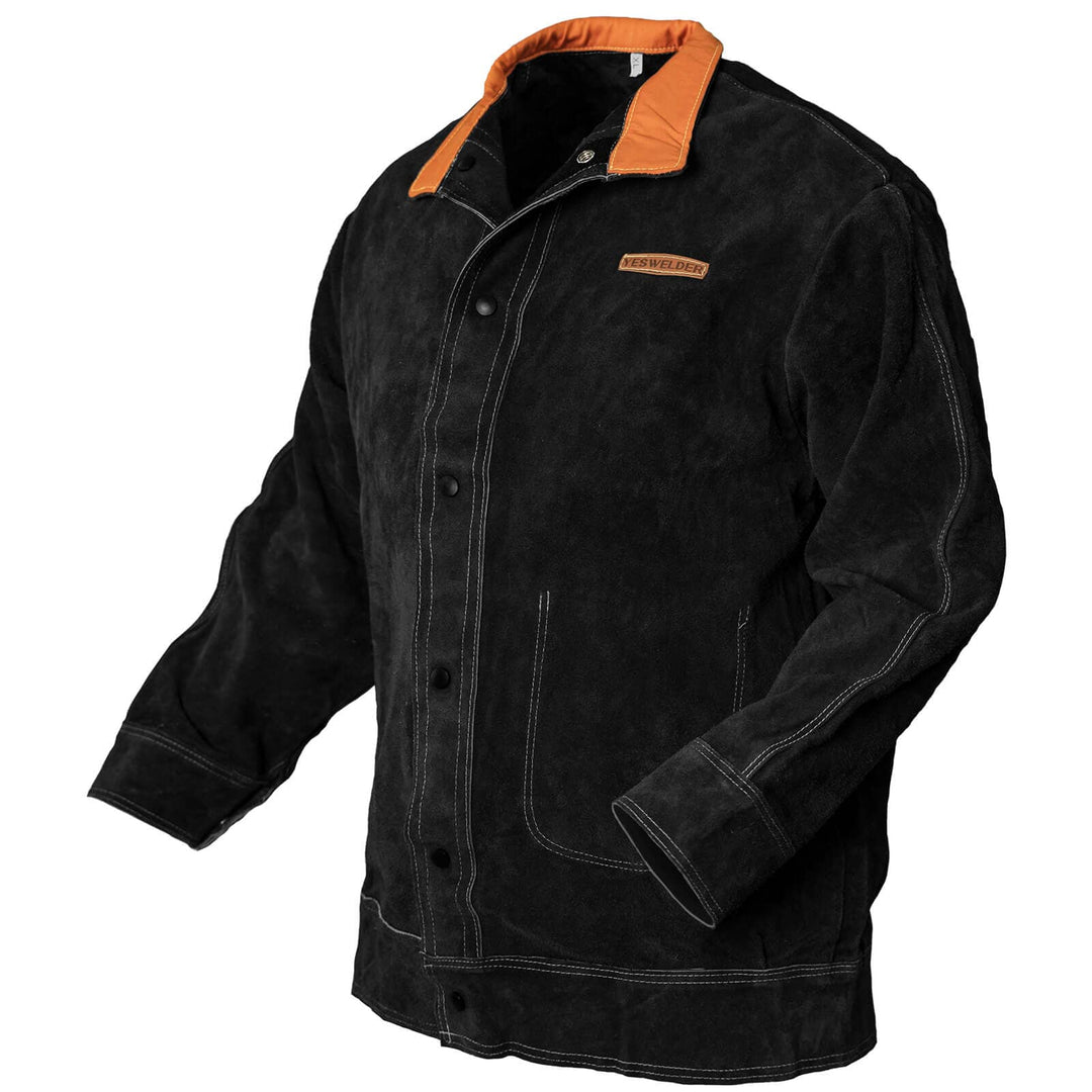 YESWELDER Leather Welding Jacket | Heat Flame Resistant Welder