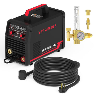 MIG-205DS-Pro Multi-Process MIG Aluminum Welder Hardware > Tools > Welders & Plasma Cutters YesWelder Welder+Regulator+Extension Cord 