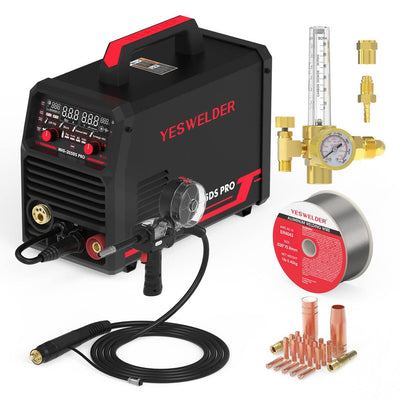 MIG-205DS-Pro Multi-Process MIG Aluminum Welder Hardware > Tools > Welders & Plasma Cutters YesWelder Welder+Regulator+Kits+Aluminum Wire+Spool Gun 