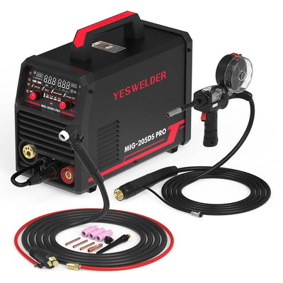 MIG-205DS-Pro Multi-Process MIG Aluminum Welder Hardware > Tools > Welders & Plasma Cutters YesWelder Welder+Lift TTG Torch+Spool Gun 