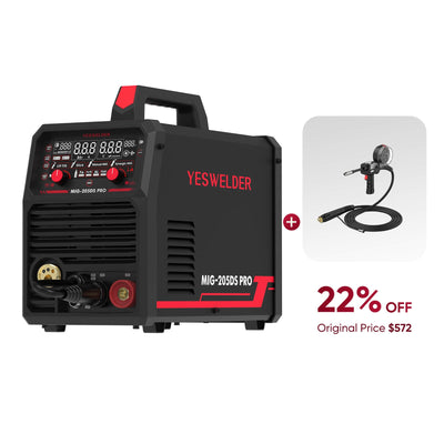 MIG-205DS-Pro Multi-Process MIG Aluminum Welder Hardware > Tools > Welders & Plasma Cutters YesWelder Welder+Spool Gun | Only $446.16 (Save $125.84) 