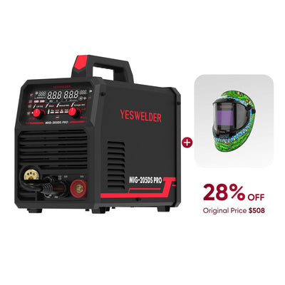 MIG-205DS-Pro Multi-Process MIG Aluminum Welder + helmet