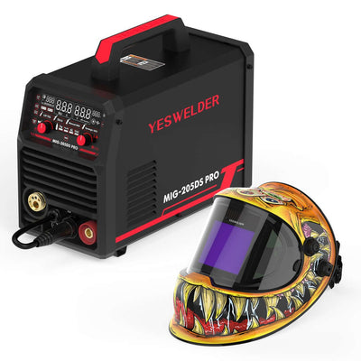 LYG-Q800D-YM Larry Customize Monster Graphic Auto-Darkening Welding Helmet Business & Industrial > Work Safety Protective Gear > Welding Helmets YesWelder Helmet+MIG-205DS MIG Welder 