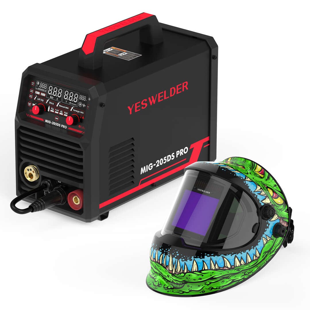 LYG-Q800D-ME Aggressor Q800D Customize Graphic Auto-Darkening Welding Helmet Business & Industrial > Work Safety Protective Gear > Welding Helmets YesWelder Helmet+MIG-205DS MIG Welder 