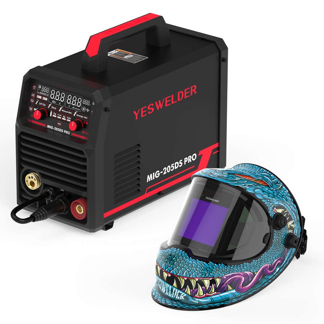 LYG-Q800D-SK Ellie J Customize Monster Graphic Auto-Darkening Welding Helmet Business & Industrial > Work Safety Protective Gear > Welding Helmets YesWelder Helmet+MIG-205DS MIG Welder 