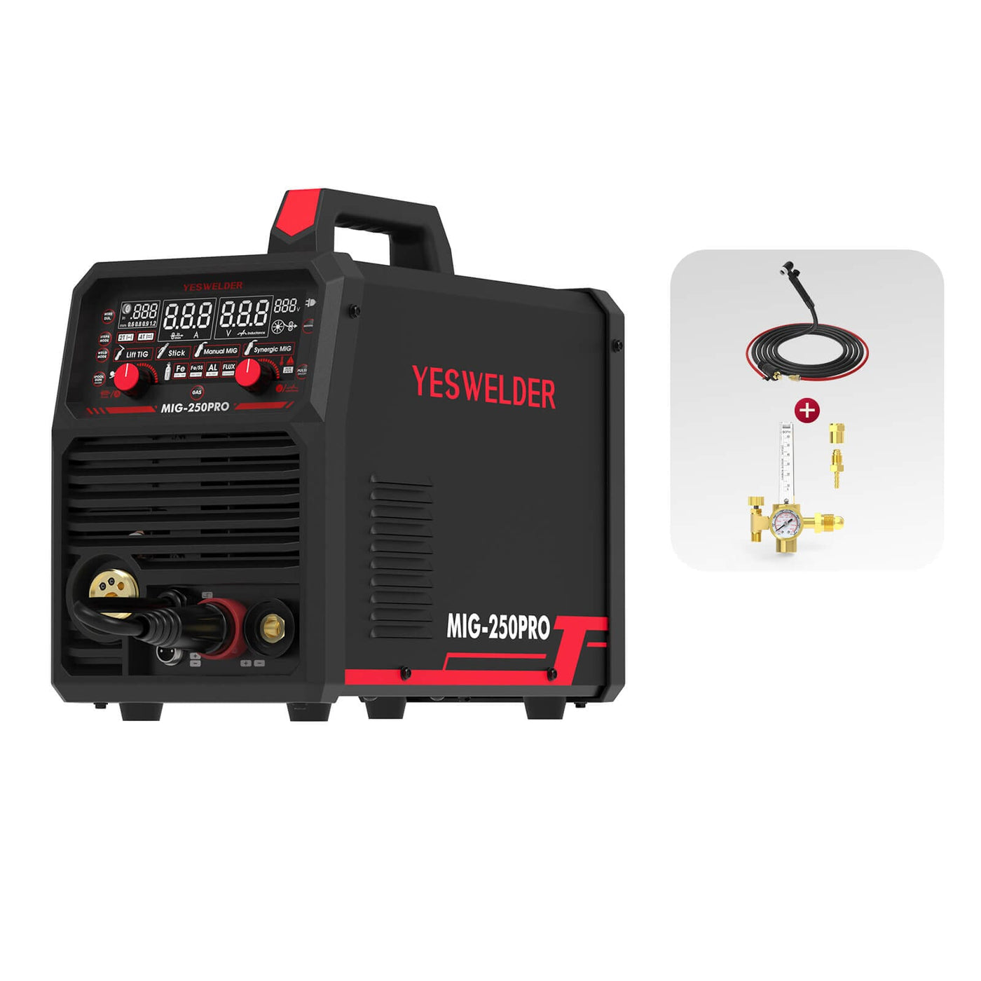 MIG-250PRO-DG 220V MIG Welder with Pulse Function, Digital Screen, and Spool Gun Compatibility Hardware > Tools > Welders & Plasma Cutters YesWelder Welder+TIG Bundle 