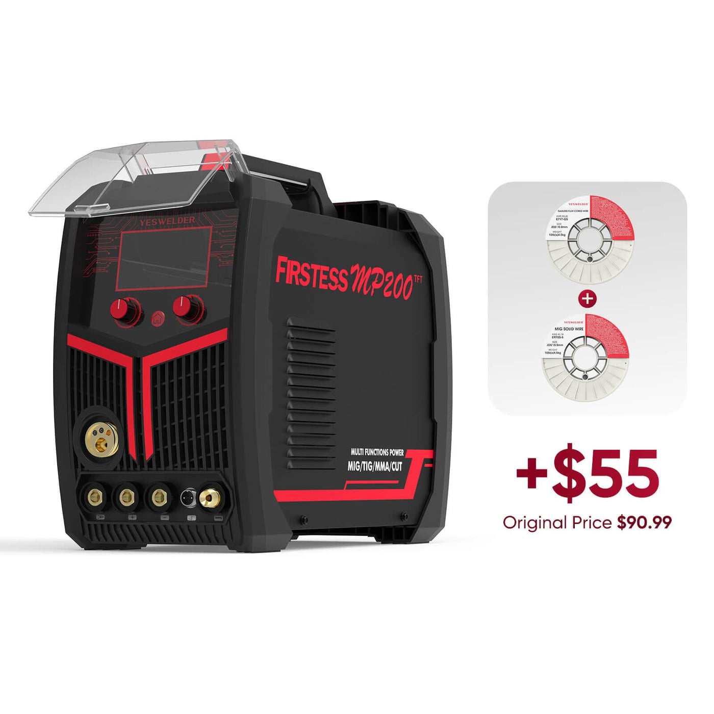 FIRSTESS MP200 5-in-1 Welder & Cutter Hardware > Tools > Welders & Plasma Cutters YesWelder Welder+MIG Welding Wire (+55USD) 