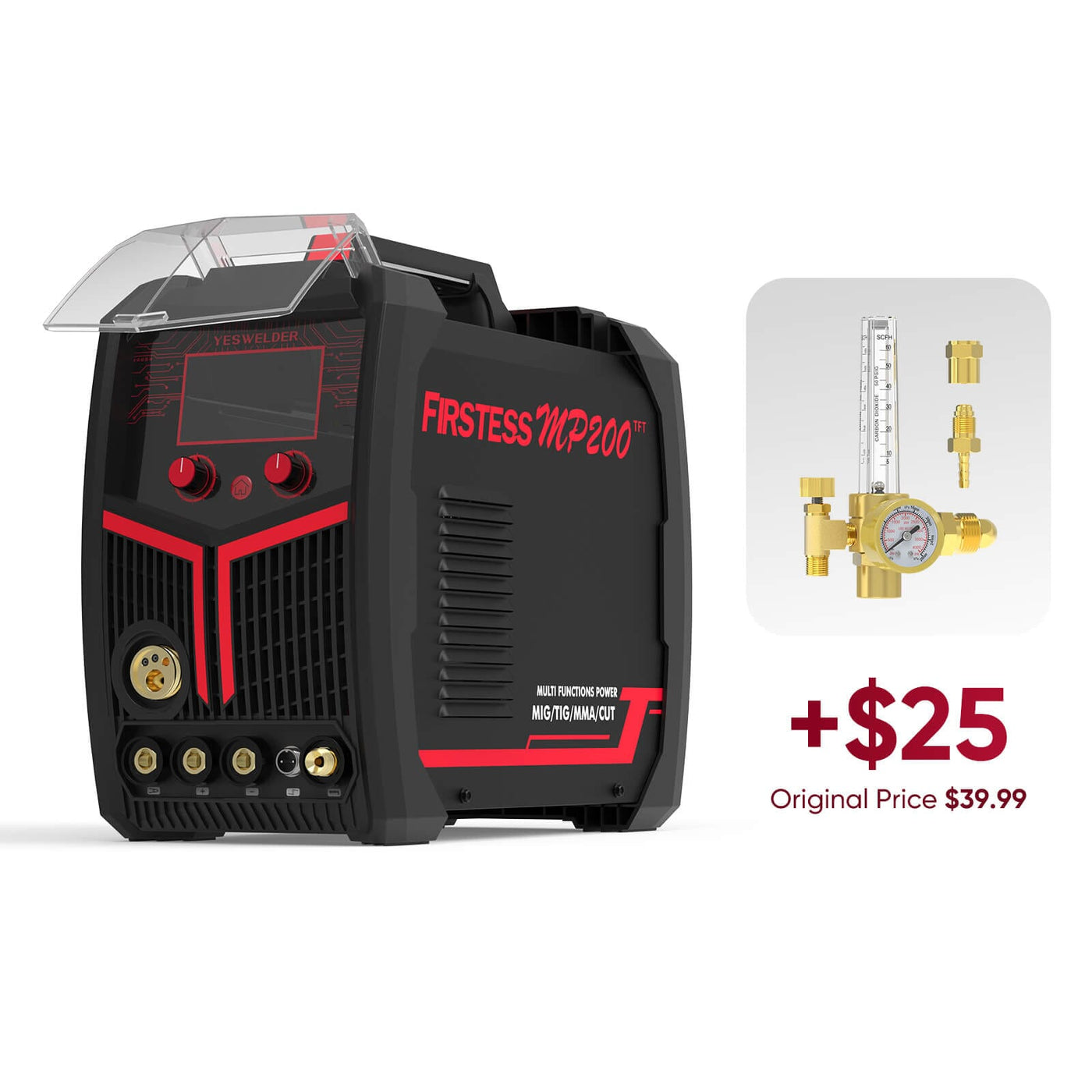 FIRSTESS MP200 5-in-1 Welder & Cutter Hardware > Tools > Welders & Plasma Cutters YesWelder Welder+Regulator (+25USD) 