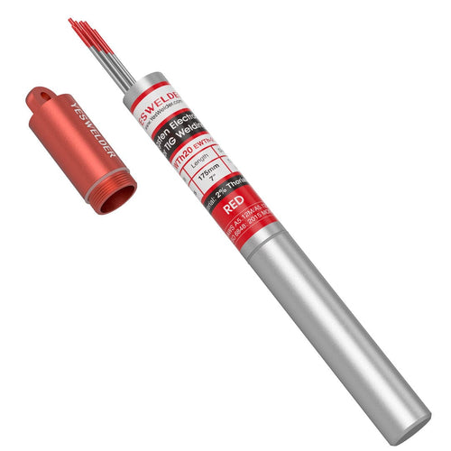 WT20 Series 2% Thoriated TIG Welding Tungsten Electrode Hardware > Tool Accessories >Tungsten YesWelder 1/25"x7" (1.0x175mm) 