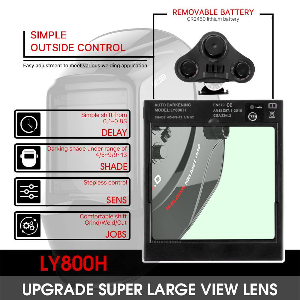 Auto Darkening, True View Welding Helmet M800HP | YesWelder
