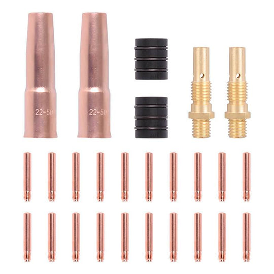 WeldingCity MIG Gun Accessory Kit For Lincoln Magnum & Tweco #2 - Contact Tips, Nozzles & Diffusers