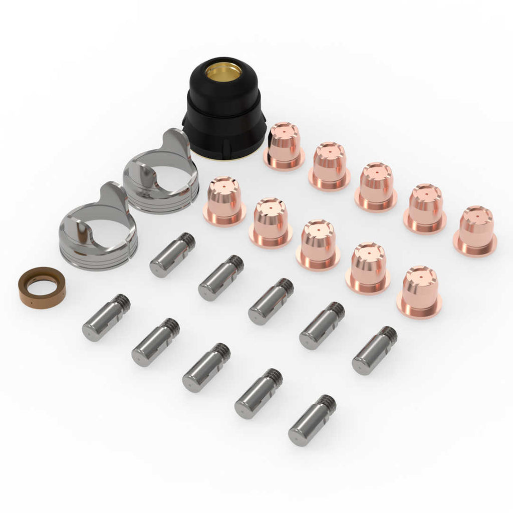 20pcs Plasma Cutter Consumables For Miller ICE Series - Electrodes & Nozzles (40A)